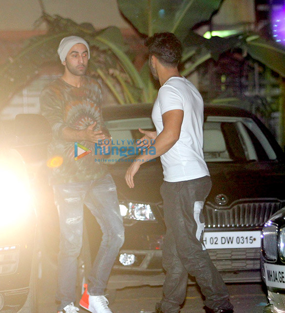 Ranbir Kapoor & Varun Dhawan snapped at Aditya Roy Kapur’s party Ranbir Kapoor & Varun Dhawan snapped at Aditya Roy Kapur's party