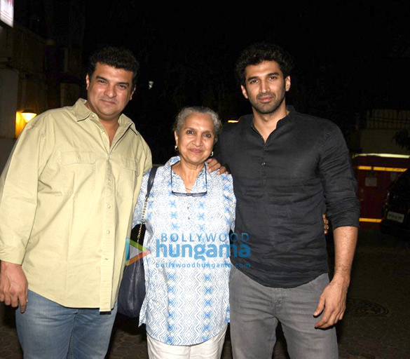 Aditya Roy Kapur snapped with his mom and brother at Prithvi Theatre ...