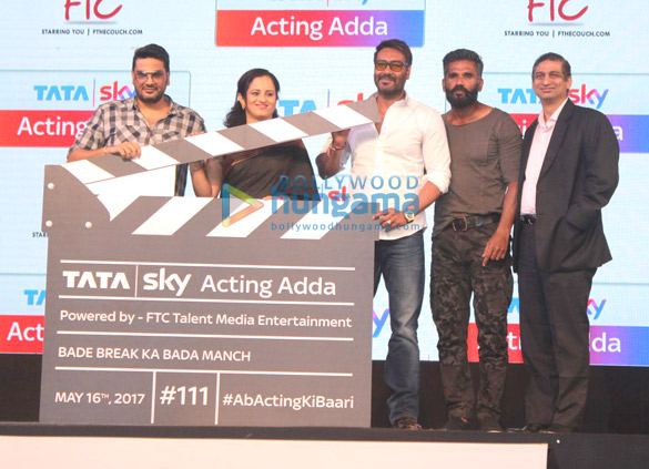 Ajay Devgn and Suniel Shetty launch ‘Tata Sky Acting Adda’ Ajay Devgn and Suniel Shetty launch 'Tata Sky Acting Adda'