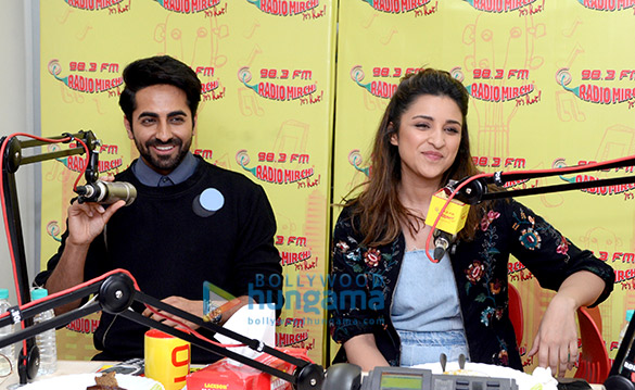 Ayushmann Khurrana and Parineeti Chopra promote ‘Meri Pyaari Bindu’ at 98.3 FM Radio Mirchi Ayushmann Khurrana and Parineeti Chopra promote 'Meri Pyaari Bindu' at 98.3 FM Radio Mirchi