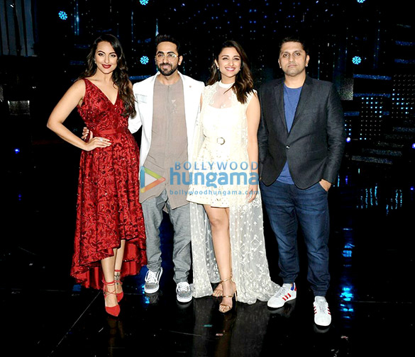Parineeti Chopra and Ayushmann Khuranna promote their film ‘Meri Pyaari Bindu’ on the sets of Nach Baliye Promotions of 'Meri Pyaari Bindu' on the sets of Nach Baliye