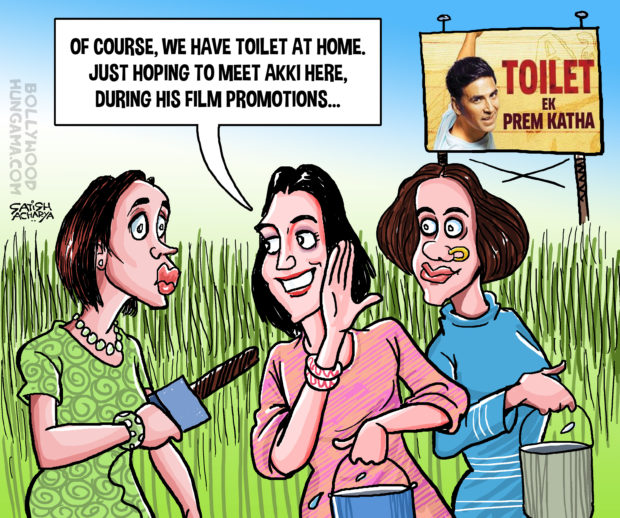 Bollywood Toons: Akshay Kumar is on Toilet movie promotions