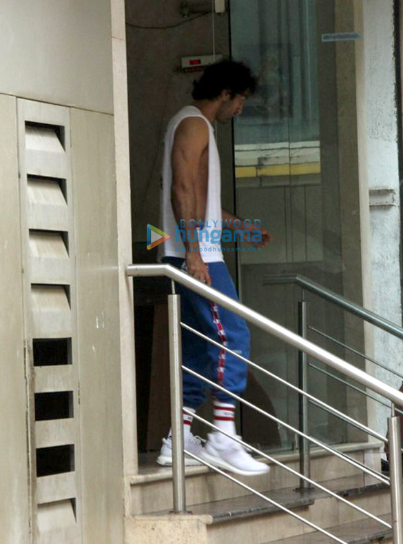 Ranbir Kapoor snapped post rehearsal for his forthcoming movie Ranbir Kapoor snapped post rehearsal for his forthcoming movie