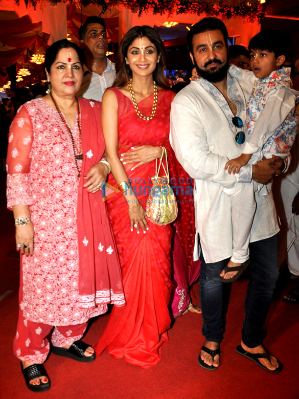 Shilpa Shetty and family snapped at ISCKON Janmashtami celebrations Shilpa Shetty and family snapped at ISCKON Janmashtami celebration