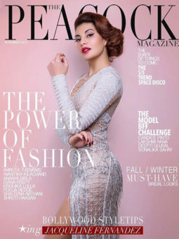 Jacqueline Fernandez On The Cover Of Peacock, Nov 2017