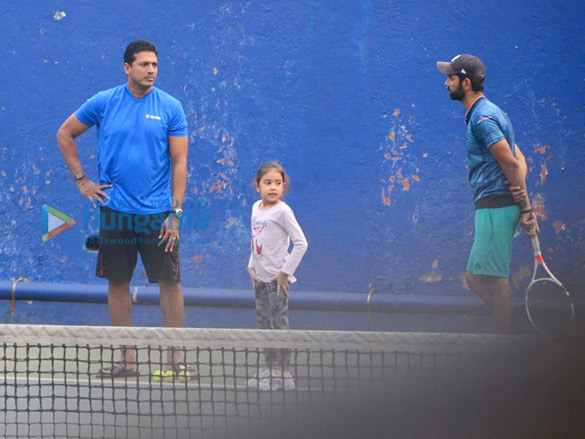 Mahesh Bhupathi snapped with daughter Mahesh Bhupathi snapped with daughter