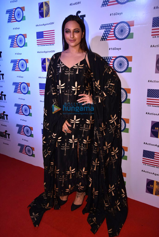 sonakshi sinha in black dress