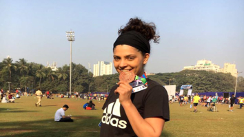 Saiyami Kher spotted at the Mumbai Marathon 2018!