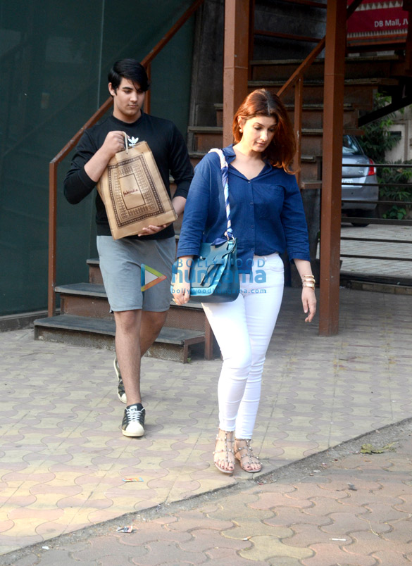 Twinkle Khanna and her son snapped outside FabIndia in Juhu Twinkle Khanna and her son snapped outside FabIndia in Juhu