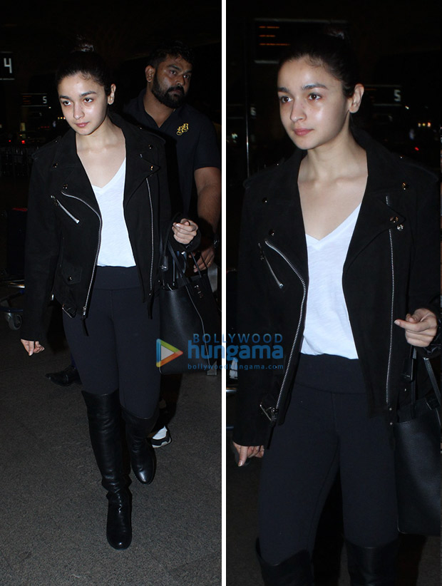 alia bhatt in black leather jacket