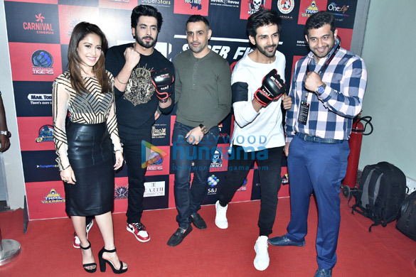 Cast of Sonu Ke Titu Ki Sweety snapped attending the Super Fight League Cast of Sonu Ke Tittu Ki Sweety snapped attending the Super Fight League