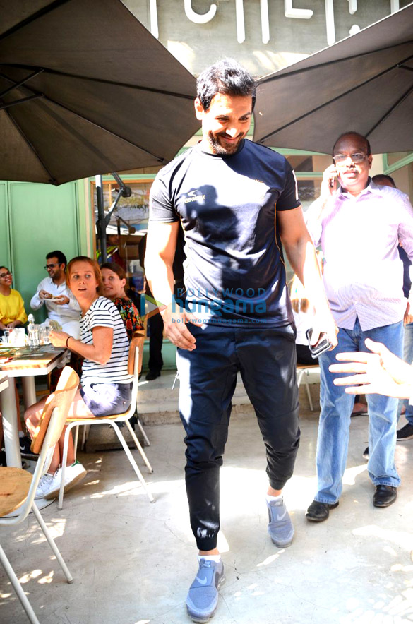 John Abraham spotted at The Kitchen Garden in Bandra John Abraham spotted at The Kitchen Garden in Bandra