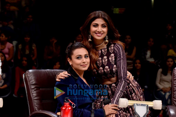 Shilpa Shetty and Rani Mukerji on the sets of Super Dancer 2 Shilpa Shetty and Rani Mukerji on the sets of Super Dancer 2