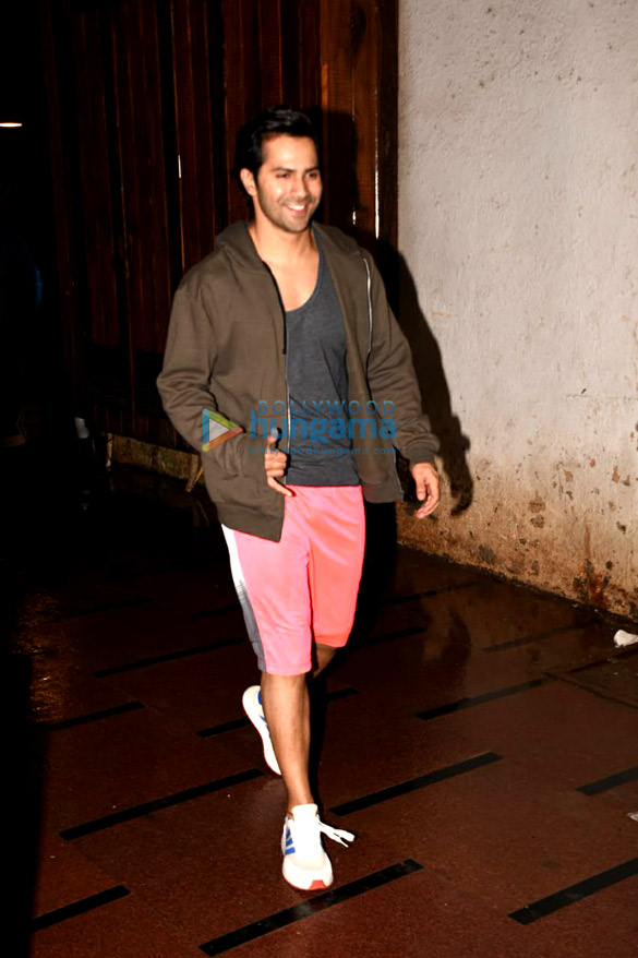 Varun Dhawan snapped post his gym session