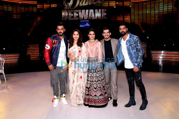 Kajol and Madhuri Dixit snapped on the sets of Dance Deewane Kajol and Madhuri Dixit snapped on the sets of Dance Deewane