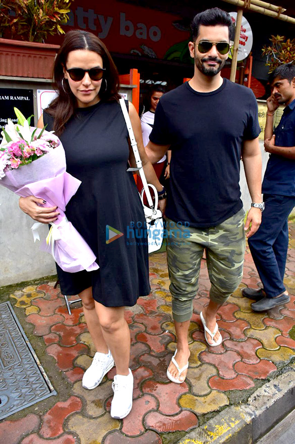 Neha Dhupia and Angad Bedi snapped after lunch at Sequel in Bandra Neha Dhupia and Angad Bedi snapped after lunch at Sequel in Bandra