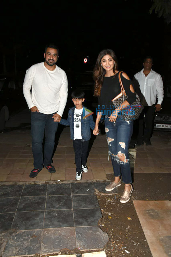 Shilpa Shetty snapped with her family in Juhu