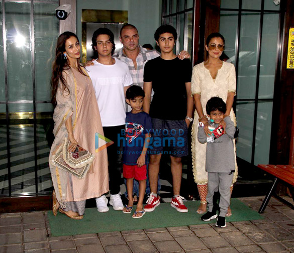 Sohail Khan, Malaika Arora and Amrita Arora snapped at Arpita Khan Sharma’s house for Rakshabandhan