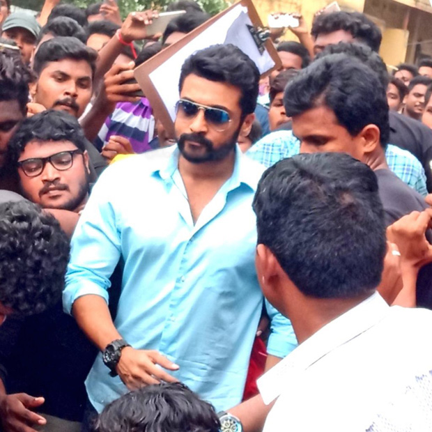 South Superstar Suriya Gets Mobbed In Andhra Pradesh And The Shoot
