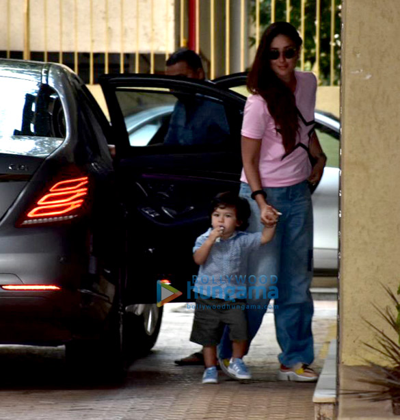 Kareena Kapoor Khan and Taimur Ali Khan snapped at Karisma Kapoor’s house