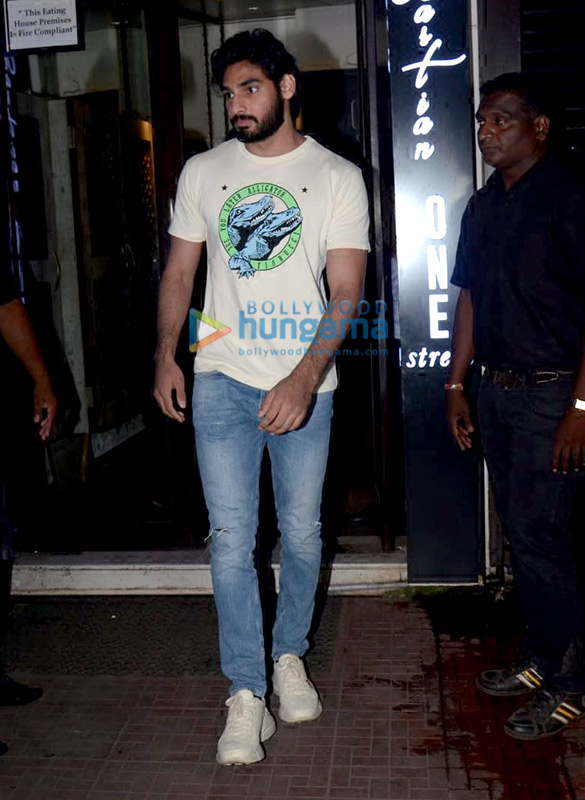 Ahan Shetty and Athiya Shetty spotted at Bastian in Bandra