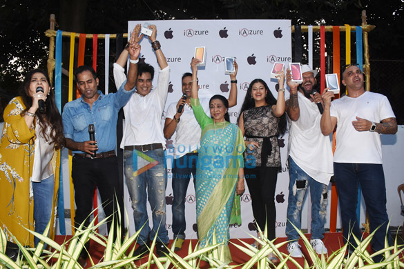 Asha Bhosle and Zanai Bhosle grace the launch of the iPhone XR at the iAzure store in Bandra Asha Bhosle and Zanai Bhosle at the launch of iPhone XR at their store iAzure in Bandra
