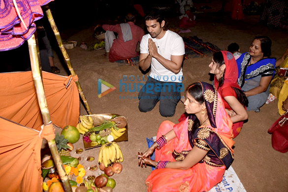 Gurmeet Choudhary snapped during Chhath Puja