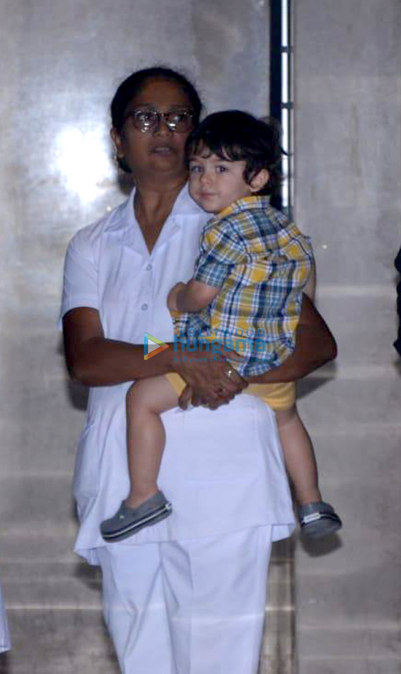 Taimur Ali Khan snapped at Inaaya’s house