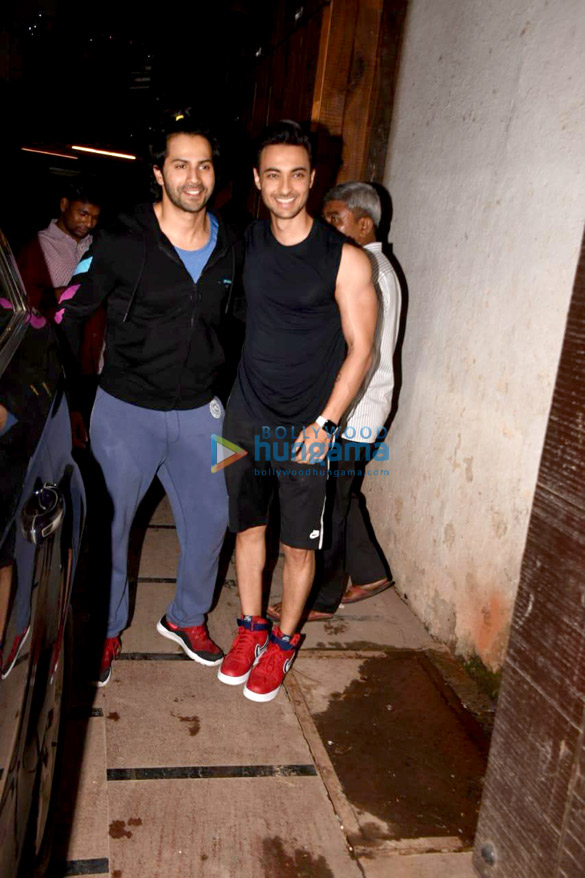 Varun Dhawan and Aayush Sharma snapped in Mumbai Varun Dhawan and Aayush Sharma snapped in Mumbai