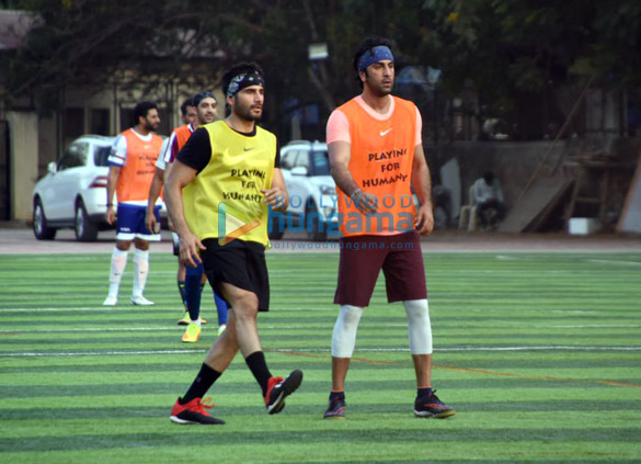 Ranbir Kapoor, Abhishek Bachchan and others snapped during a football match