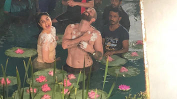 Kareena Kapoor Khan shows her goofy side whilst shooting a bathing scene for a soap brand