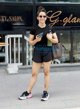 Photos: Sanya Malhotra snapped at I Think Fitness in Bandra