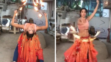 WATCH VIDEO: Nora Fatehi training with fire-hoops for ‘O Saki Saki’ is one video you shouldn’t miss!