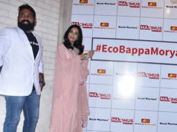 Amrita Rao snapped at the launch of #EcoBappaMorya initiative