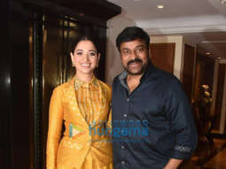 Photos: Chiranjeevi and Tamannaah Bhatia snapped at Taj Lands End while promoting their film Syeraa Narasimha Reddy