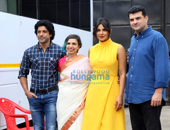Photos: Priyanka Chopra Jonas, Farhan Akhtar and other snapped promoting their film The Sky Is Pink
