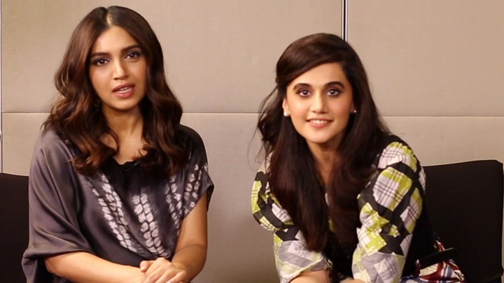 BLOCKBUSTER : Taapsee & Bhumi’s HILARIOUS Rapid Fire on Akshay, clash with Housefull 4, women crush