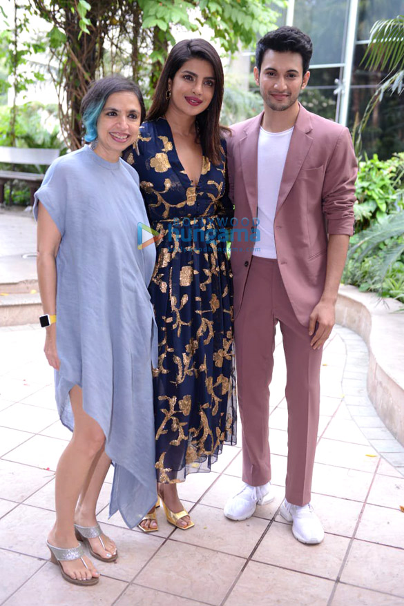 Photos: Priyanka Chopra Jonas, Rohit Saraf and Shonali Bose snapped promoting their film The Sky Is Pink in Delhi