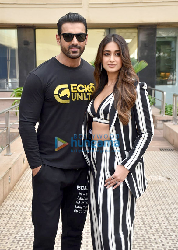 Photos: John Abraham and Ileana D’Cruz snapped during Pagalpanti promotions