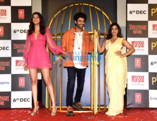 Photos: Kartik Aaryan, Ananya Panday, Bhumi Pednekar and others snapped at Pati Patni Aur Woh trailer launch