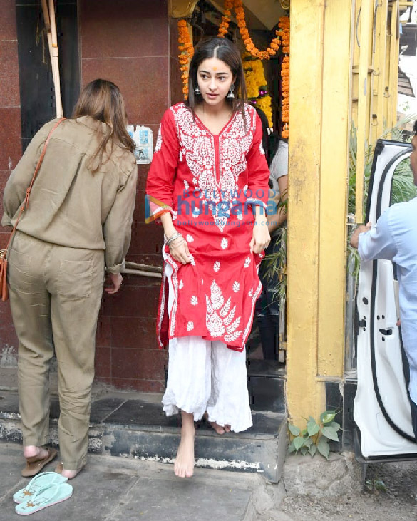 Photos: Ananya Panday and Bhavana Pandey snapped at Shani Temple