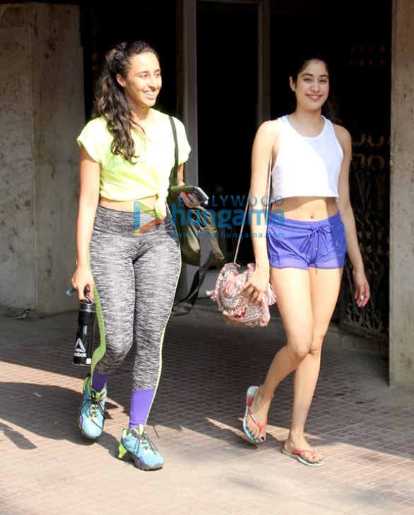 Photos: Janhvi Kapoor and Namrata Purohit spotted at the Pilates gym