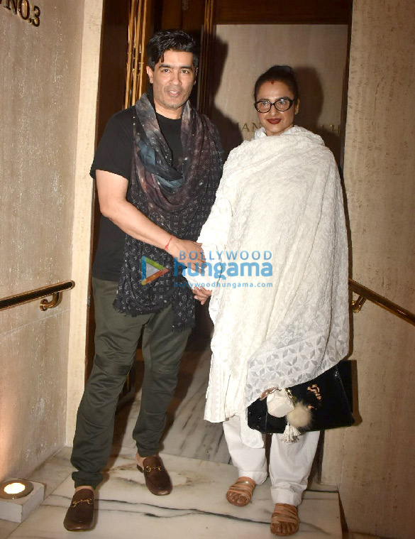 Photos: Rekha and Aditi Rao Hydari snapped at Manish Malhotra’s home