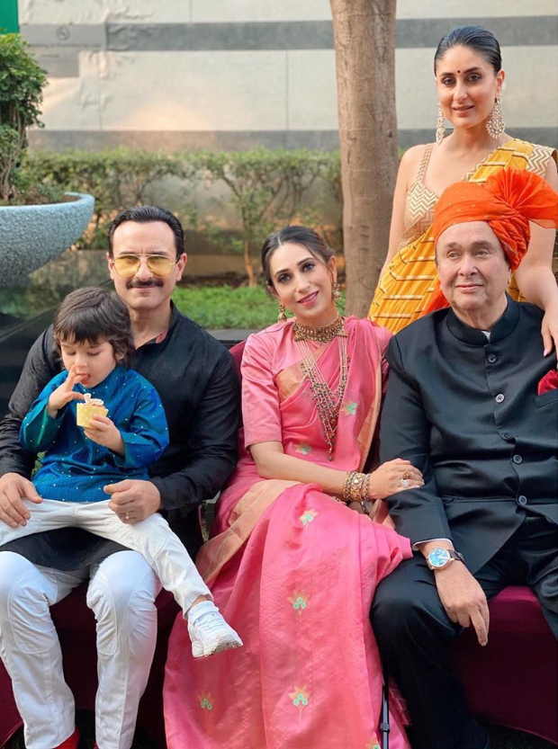 Saif Ali Khan, Kareena Kapoor Khan, Taimur, Karisma Kapoor and Randhir