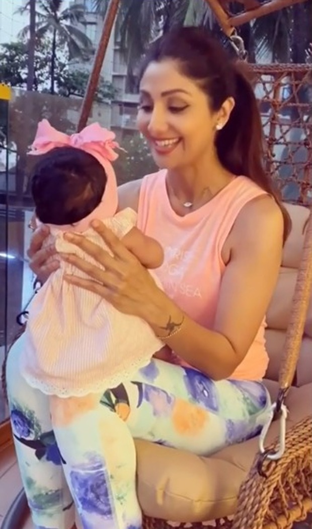 Shilpa Shetty S Daughter Samisha Turns Two Months Old Shares An Adorable Video With Her Bollywood News News Reader Board shilpa shetty s daughter samisha turns