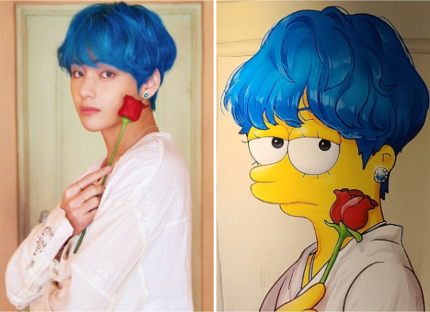 BTS’ V shares cute The Simpsons inspired paintings that he received