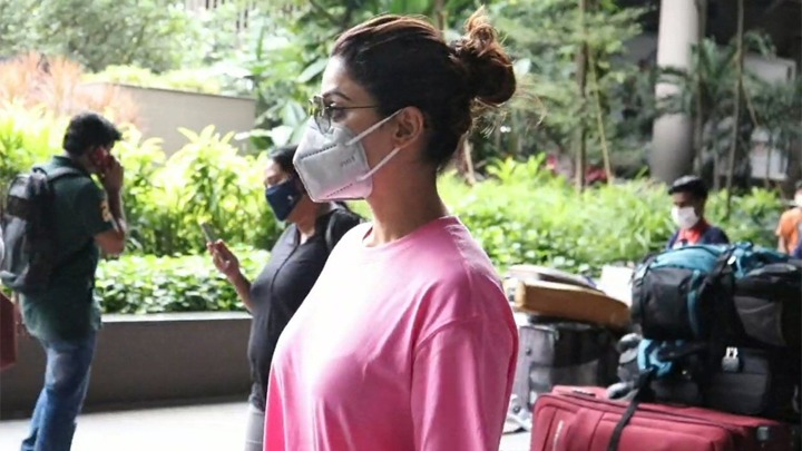 Shamita Shetty spotted at Airport