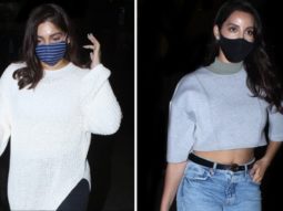 Bhumi Pednekar and Nora Fatehi snapped at the airport
