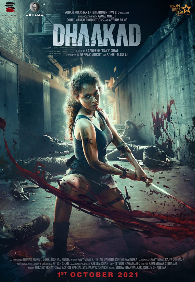 Kangana Ranaut starrer Dhaakad to release in cinemas on October 1, 2021