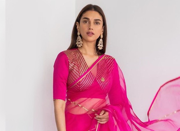 dia mirza pink saree